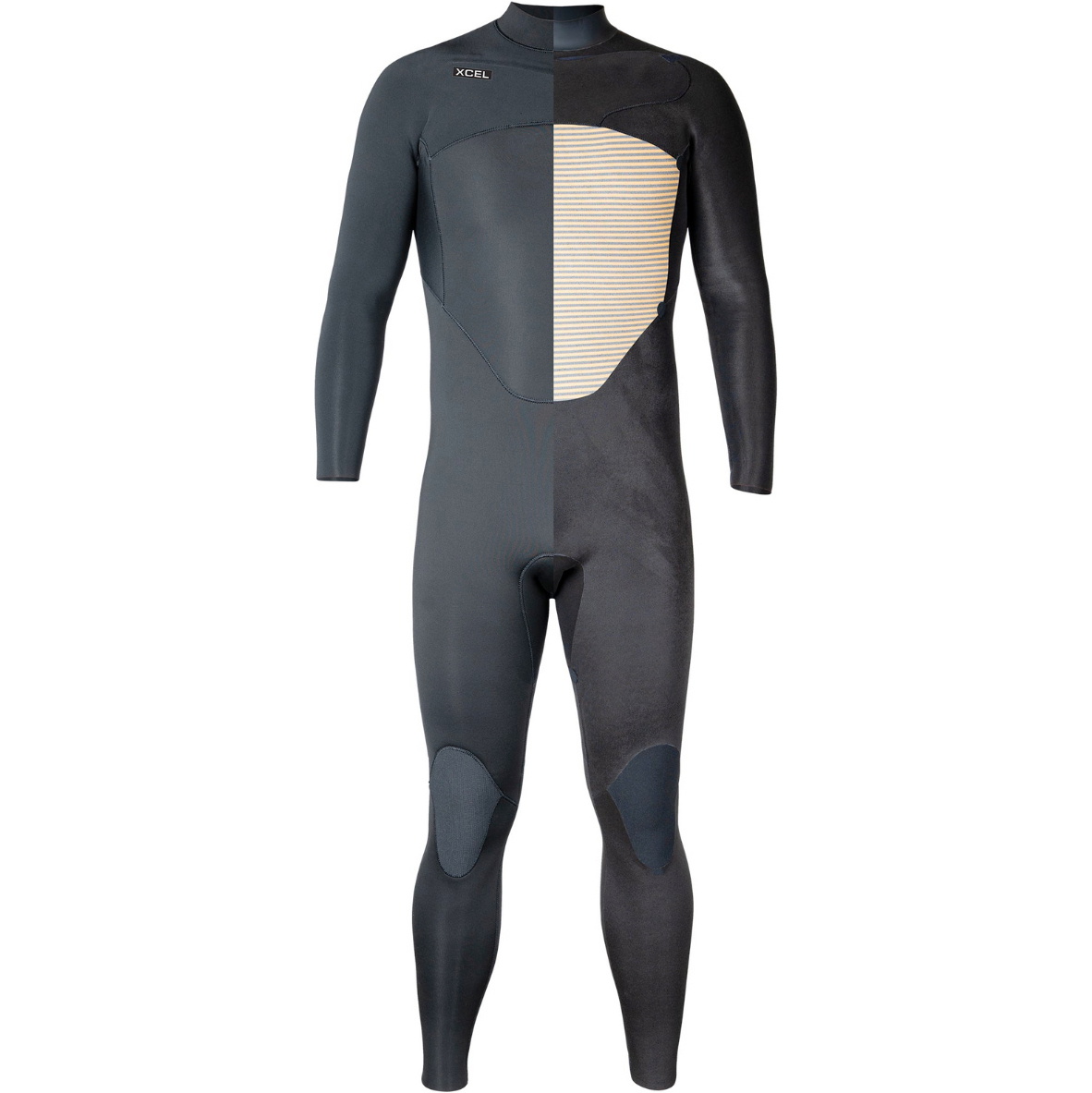 2026 Xcel Mens Axis 5/4mm Chest Zip Wetsuit ME54ZAX5 - Black